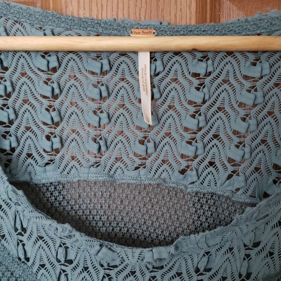 Free People Aqua Long Sleeve Top - Picture 2 of 3
